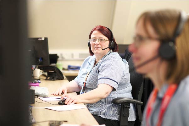 SinglePoint nurses wearing headsets in the call centre