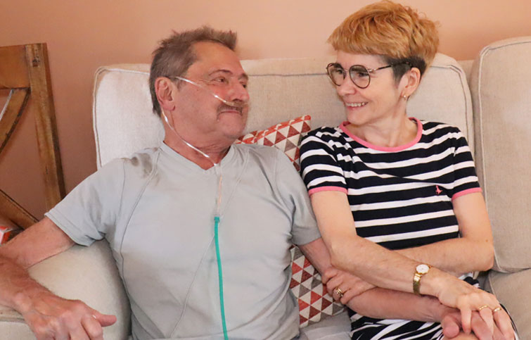 St helena hospice home care patient and wife