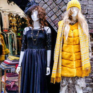 Vintage clothing mannequins