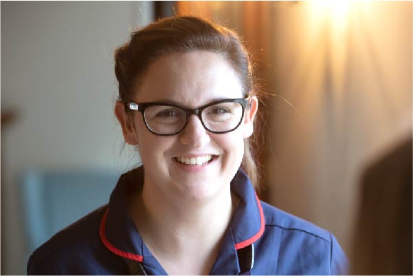 St Helena Hospice nurse smiling