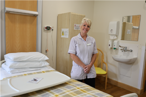 Room in the St Helena Hospice in-patient unit
