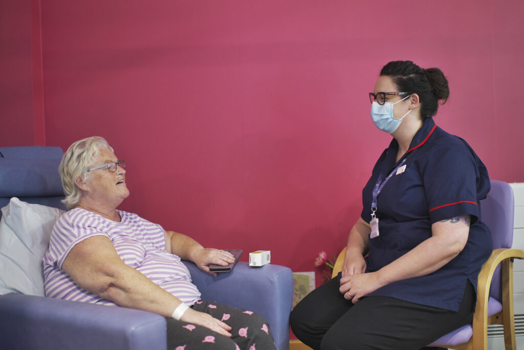 St Helena Hospice Terminal Patient and nurse